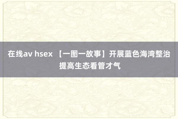 在线av hsex 【一图一故事】开展蓝色海湾整治 提高生态看管才气