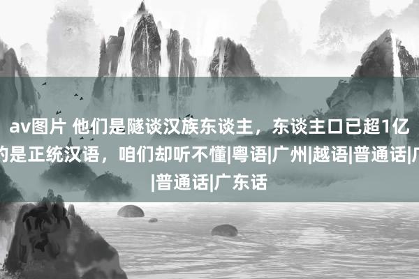 av图片 他们是隧谈汉族东谈主，东谈主口已超1亿，说的是正统汉语，咱们却听不懂|粤语|广州|越语|普通话|广东话